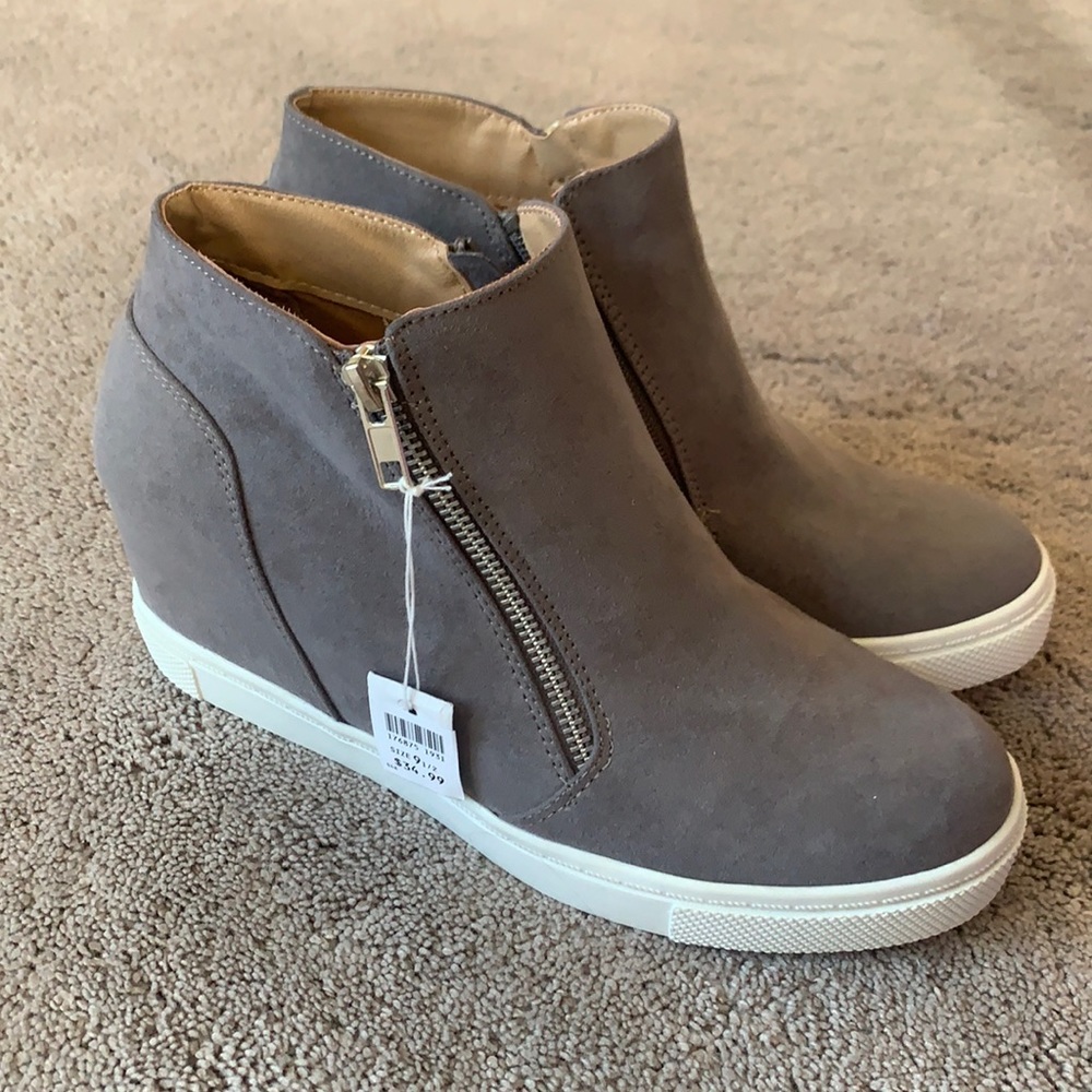 Women’s Grey Wedge Bootie